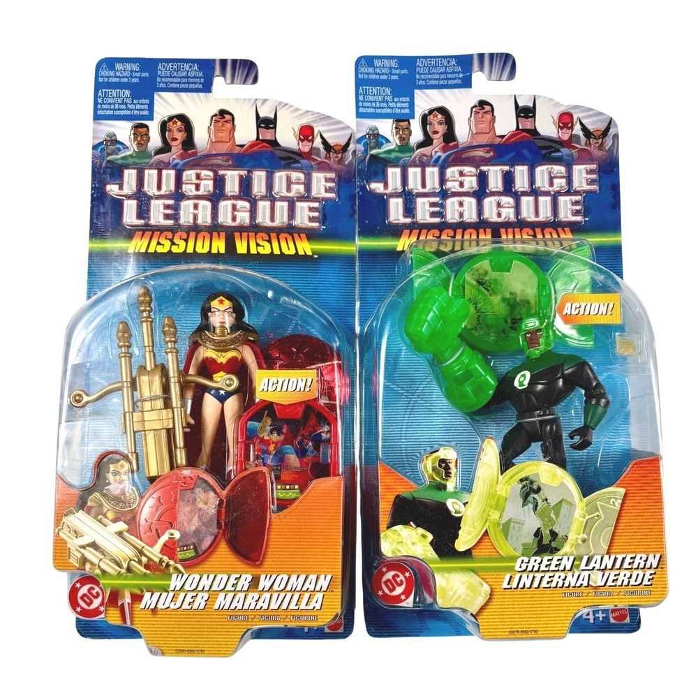 WONDER WOMAN & GREEN LANTERN DC Justice League Mission Vision Action Figures